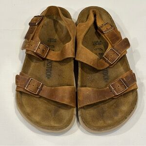 Birkenstock Sonora CT Sandals - Ginger Brown Leather - EU 38 (US Women's 7-7.5)